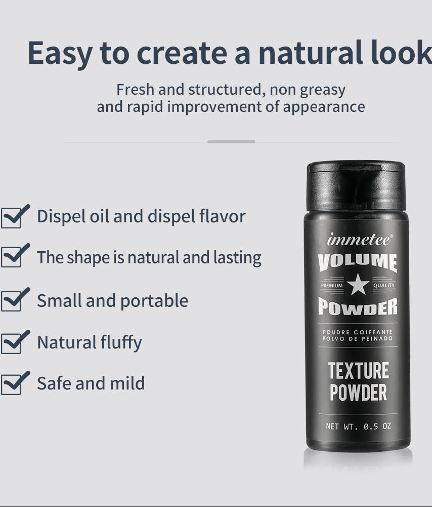 immetee Hair Volume Powder - Light Control Natural Matte Look, Root Lifting 14g (0.5 oz)