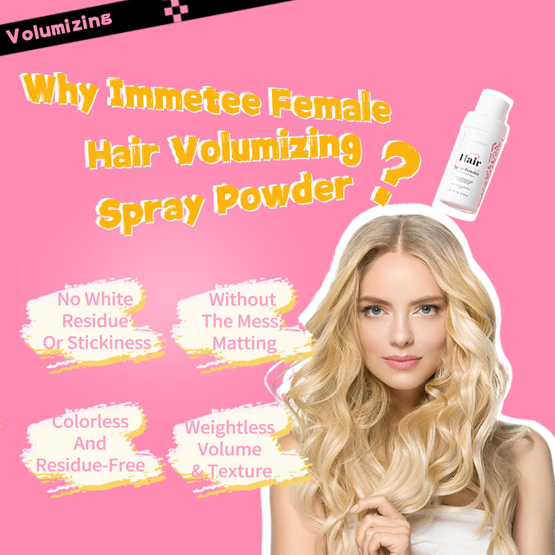 immetee Texture Powder, Hair Volume Spray Root Lifting Powders 14g